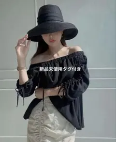 eimy istoire シアージャガードスタッズオフショルトップス - メルカリ
