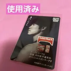 内村航平 QUOカード 使用済み