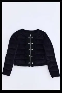 美品 TWINSET ツインセット パール ダウンジャケット ネイビー - メルカリ