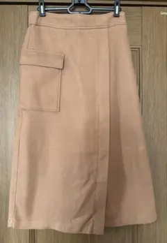GUベージュ タイトスカート サイドポケット付き