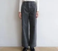 searoomlynn コーデュロイトラウザーパンツ　チャコールグレー　M