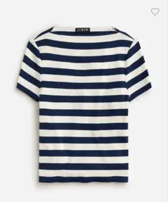 j.crew ボーダーボートネックリブtシャツのサムネイル