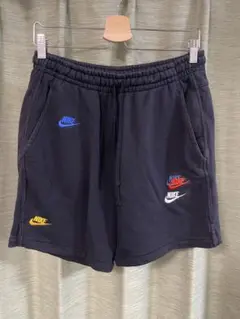 NIKE ナイキ スウェット ハーフパンツ ブラック マルチロゴ M