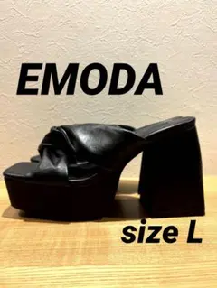 EMODA スクエアトゥ厚底チャンキーヒールミュールのサムネイル