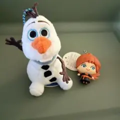 未使用 Disney オラフ アナ キーホルダー セット アナと雪の女王 景品