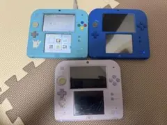 ニンテンドー2DS FTR-001 3台まとめ 水色、ブルー、紫色　ジャンク品