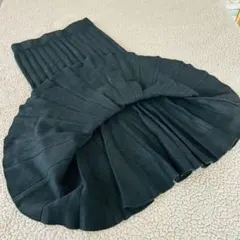 美品秋冬♥︎グレイル♥︎マーメイドニットスカート【M】黒 ゴムプリーツ細身 ゆったり
