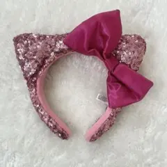 ユニバ キティ ピンク スパンコール カチューシャ