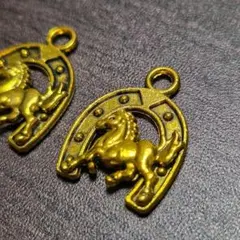 馬 馬蹄 チャーム 4個