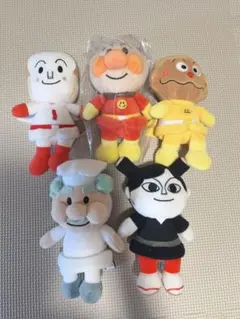 プリちぃビーンズ　アンパンマン　ぬいぐるみ　5個セットのサムネイル