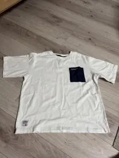ポケット付き 半袖Tシャツ ホワイト ネイビー