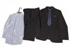 卒服 150 フォーマルスーツ 5点セット ストライプ 黒 近年モデル