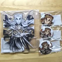 鬼滅の刃 無限列車編 WEBSくじ 煉獄杏寿郎 C賞 アクスタ F賞 缶バッジ