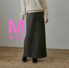 【完売品】しまむら　chocoコラボ 裾コード刺繍ニットナロースカートM