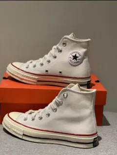Converse70s復刻白ハイカットスニーカー