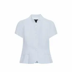 ZARA ショートスリーブボタン付きトップス Lサイズ