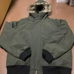 GAP ダウンジャケット パーカー　L オリーブグリーン ファー付き