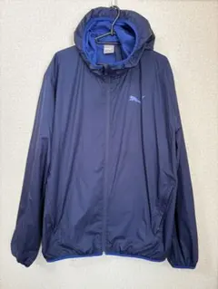 PUMA フード付きウィンドブレーカー XL ネイビー