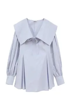 も*ふ様 clane BIG COLLAR DRAWSTRING BLOUSE