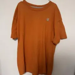 ⁠【ビッグサイズ】Champion ワンポイント刺繍 Tシャツ 2XL オレンジ