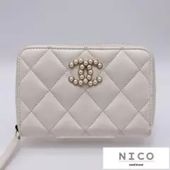 最安値 CHANEL シャネル マトラッセ COCOパール ジップコインパース