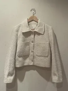 H&M ツイードジャケット ホワイト