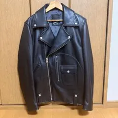 デンハム ライダース ジャケット ラムレザー ブラック LAWRENCE XL デンハム ライダース ジャケット ラムレザー ブラック LAWRENCE XL