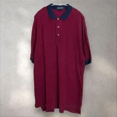 古着 POLO GOLF ポロゴルフ ビッグサイズ ポロシャツ ボーダー L