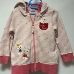 miki house フード付きパーカー ピンク