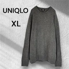 UNIQLO　クルーネックセーター　毛100％　グレー　XL　LL　ユニセックス