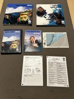 PADI オープンウォーター、アドバンス、ダイバー マニュアルセット
