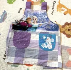 アナ雪　エプロン　キッズ　　100-110サイズ　美品のサムネイル
