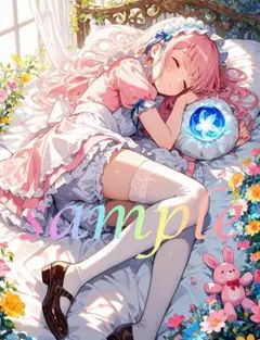 c291 かわいい イラスト アリス アニメ A4ポスター
