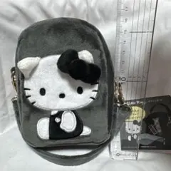 Hello Kitty ボアミニポーチ グレー ハローキティ