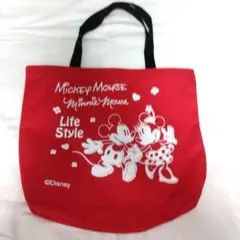 （美品レア限定品）Disney ミッキーマウス ミニーマウス トートバッグ