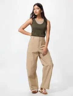 ユニクロジャージーバレルレッグパンツXS新品未使用標準丈