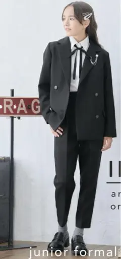 卒業式　お受験　スーツ　小学生　フォーマル　5 点セット　150cm