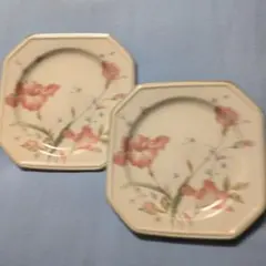 MIKASA 八角形 花柄皿 2枚セットのサムネイル