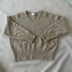 green label relaxing Vネック ラメニット