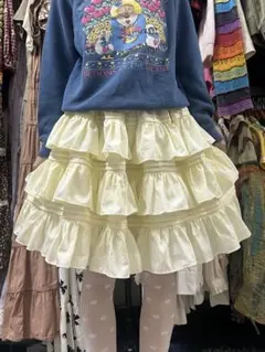 フリル★ミニスカート★白 アイボリー