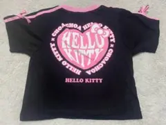 新品タグ付き　ハローキティ Tシャツ 黒/ピンク　ロゴ