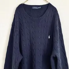 XXL ケーブルニット POLO RALPH LAUREN クルーネックセーター