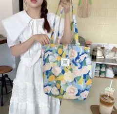 【新品】花柄トートバッグ