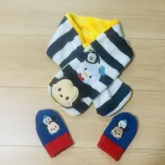 ☆新品☆ ディズニーツムツム マフラー 手袋 2点セット