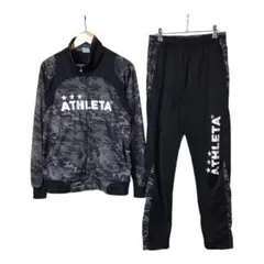 ATHLETA ジャージ　上下セットアップ　カモ柄　ビッグサイズ　ロゴ　L