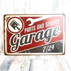 ブリキ看板☆ ★GARAGE ガレージ 58
