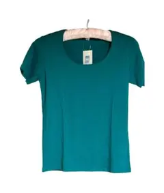 UNIQLO ドライストレッチ UネックT 半袖 グリーン Mのサムネイル