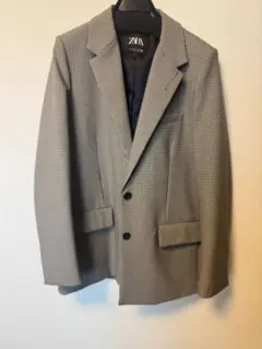 ZARA チェック柄テーラードジャケット