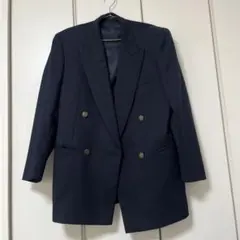 ネイビー ダブルブレスト テーラードジャケット