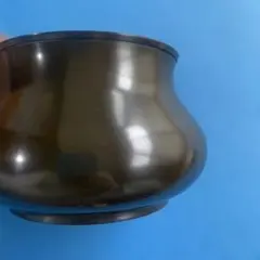 高岡銅器 建水/茶こぼし 四海波